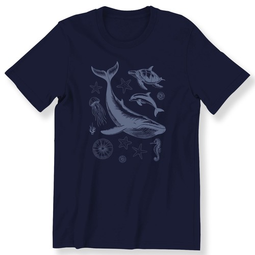 Vintage ocean animals - vintage,