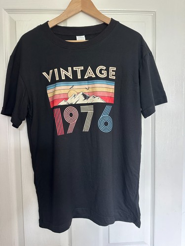 Vintage 1976 black shirt - black, 70s