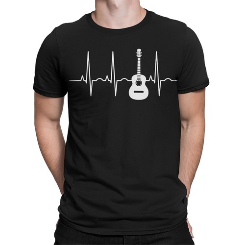 Heartbeat guitar shirt - heartbeat, t-shirt